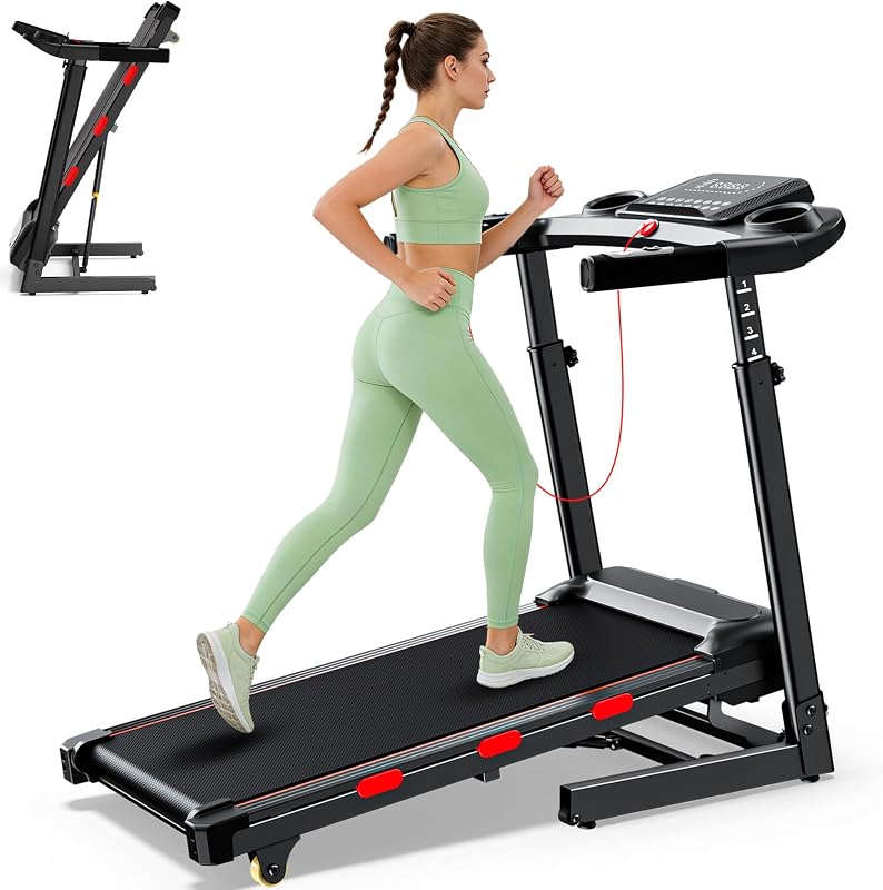 Treadmills for Home, Walking Pad Treadmill with Incline, Portable Treadmill with Handle, 350 lbs Weight Capacity,