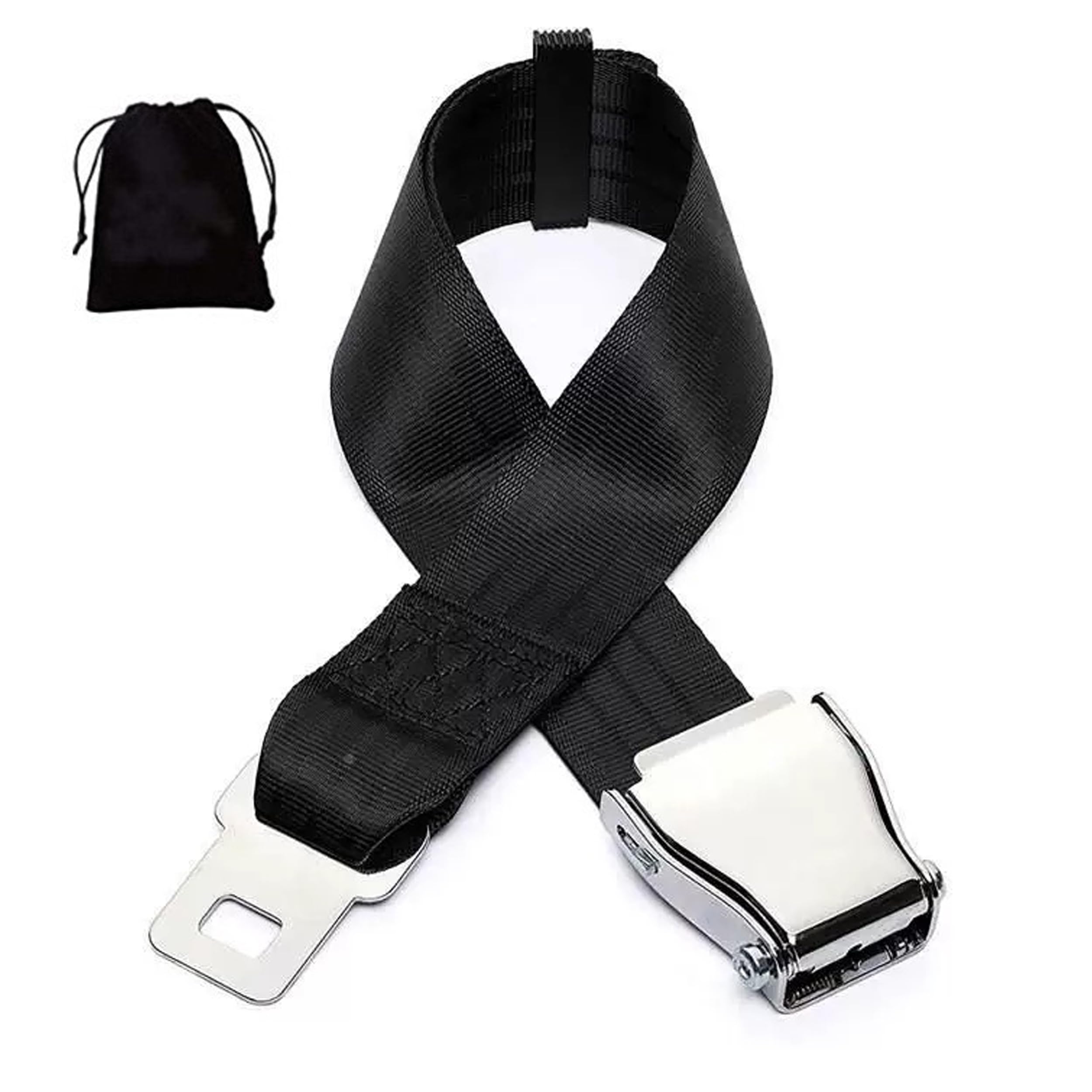 Airplane Seat Belt Extender, Adjustable 8-33 Inch Plane Seatbelt Extension, Airport Essentials Seat Belt Extension, Universal Adjustable Aircraft Safety Belt Fits Pregnant Obese with Storage Bag