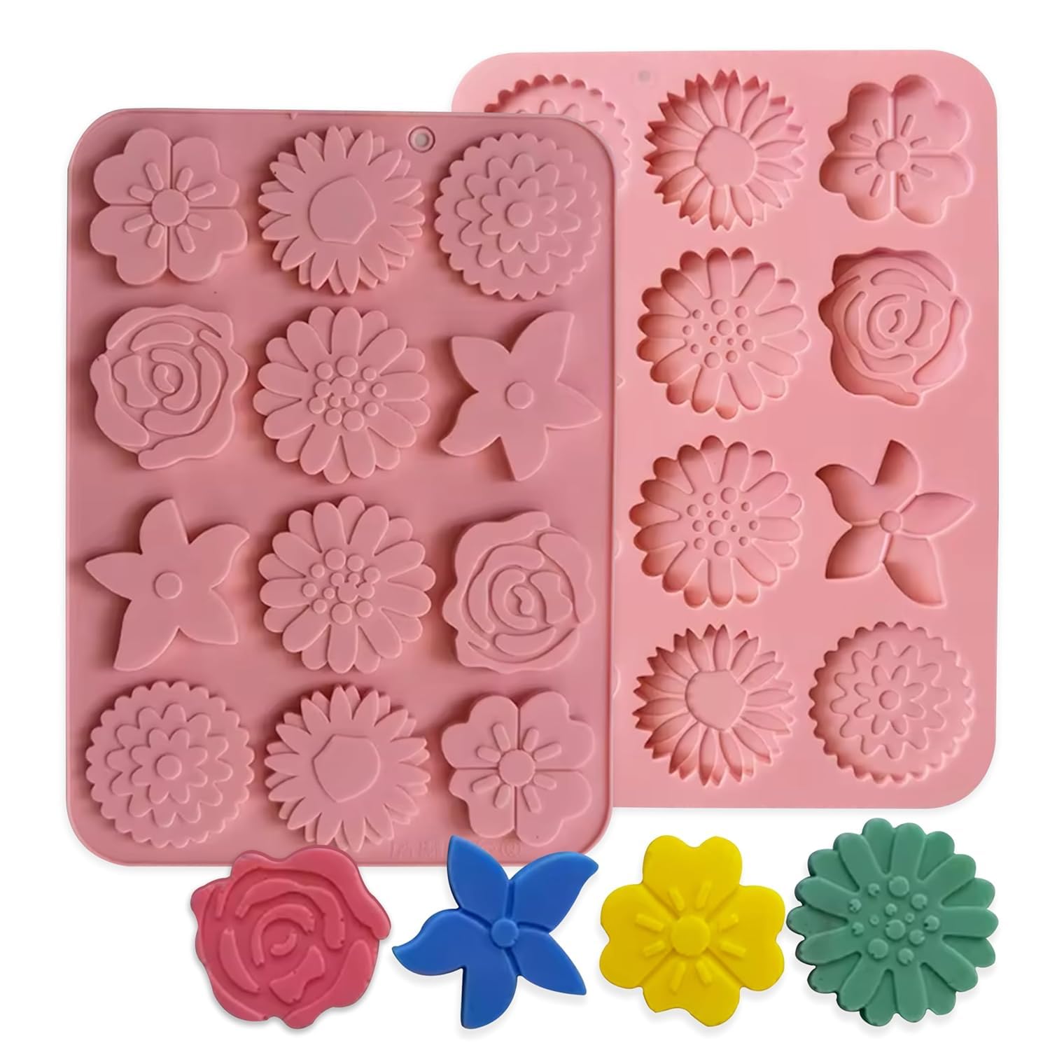 MoldBerry Bubble Candle Mold Silicone | 3D Cube 4-in-1 Candle Mould for Soy Wax & Decorative Candles | Flexible Reusable Silicone Mold for Candle Making, Resin & DIY Crafts (Pack of 1)
