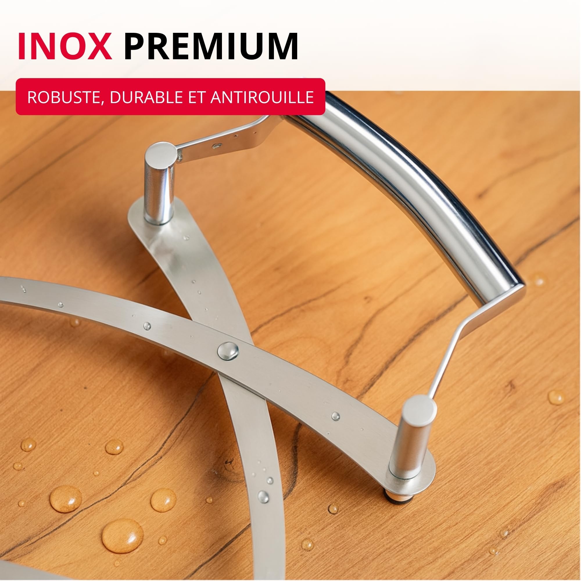 Westmark Dessous de Plat Extensible, longueur : 18 à 42 cm, acier inoxydable, Flexi, couleur : argenté, 16412260