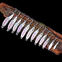 Vista 5 de PROBEROS Cucharas de pesca señuelos cebos para lubina, aparejos de cebo de jigging con ganchos agudos, cuchara de metal duro, señuelo de pesca