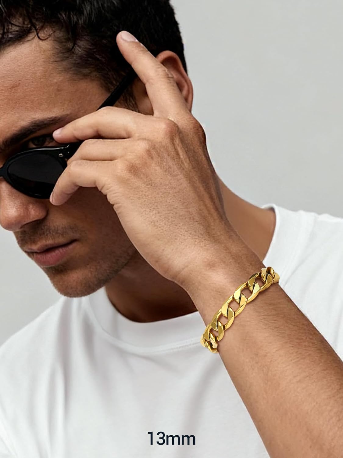 PROSTEEL 316L Stainless Steel Bracelet For Men, Stylish Figaro Chain, Hypoallergenic Jewelry, Black/Gold/Silver Tone, W:6mm-13mm, L:7.5"/8.3", Come with Box