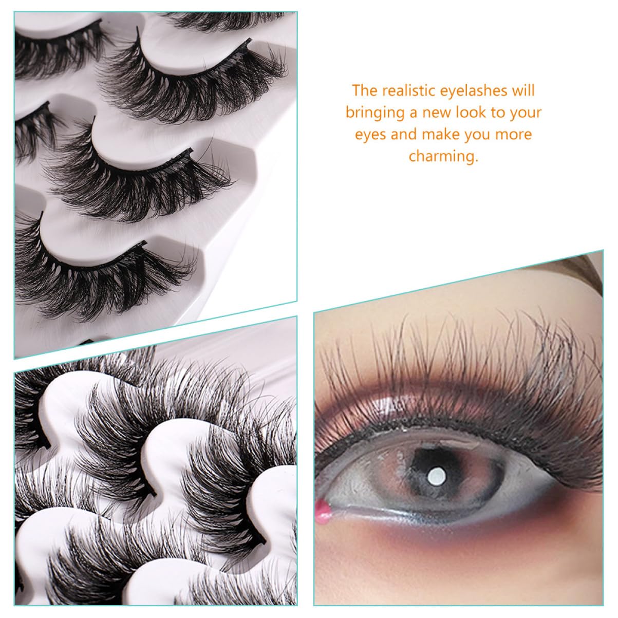 Beaupretty Pestañas Postizas De Efecto Natural Diseño Curly Kit De Maquillaje Para Ocasiones Especiales De Faux Lashes Para Uso Personal y Profesional
