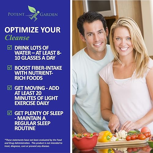 Miniatura 6 de Potent Garden Limpieza rápida de colon y desintoxicación de 15 días para regularidad y apoyo a la digestión saludable con fibra, hierbas y