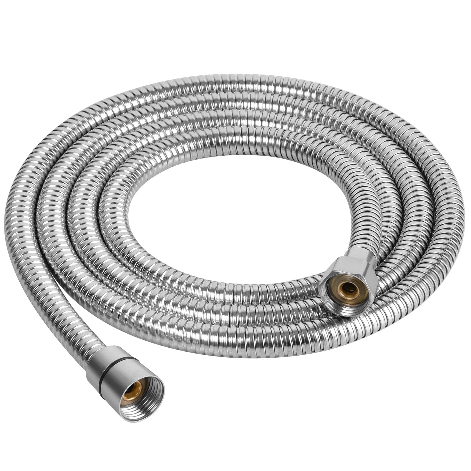 OSDUE Flessibile Doccia,200cm Universale G1/2 Ricambio Tubo Acciaio inossidabile 304 Interfaccia Standard a 4 Punti Doccia Tubo Prolunga Tubo del Rubinetto Antitorsione Resistente Alta Temperatura