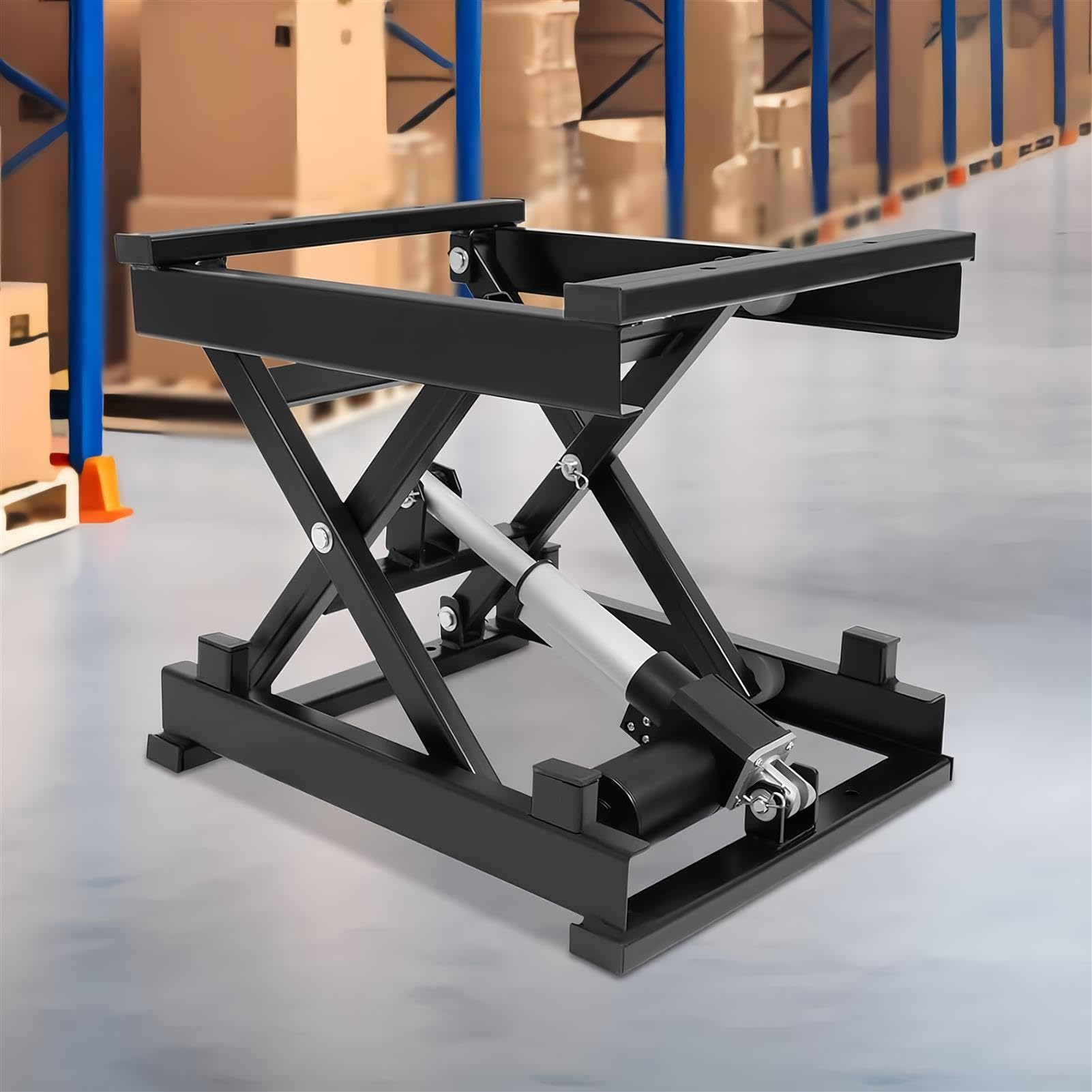 Tavolo elevatore elettrico a forbice con telecomando, altezza regolabile, design portatile per bar, ristoranti ed eventi all'aperto, ideale per catering e ristorazione