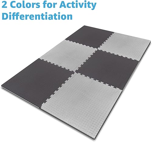 Miniatura 10 de Art3d Alfombrillas de ejercicio de rompecabezas de Eva de 60 pies cuadrados, azulejos entrelazados de espuma de 45 pulgadas de grosor para