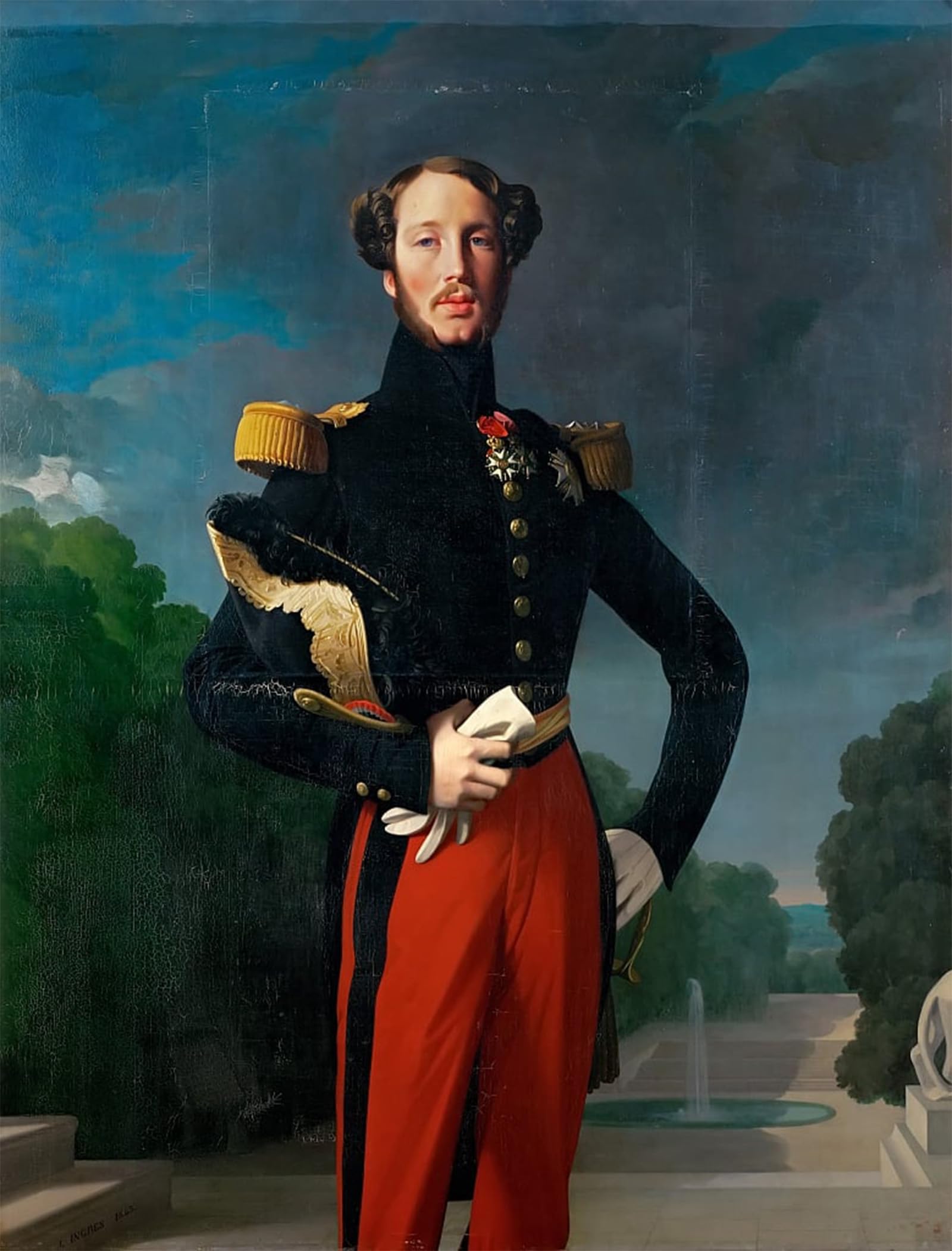 SERENDIPITP Vintage Picture Print on Canvas Wall Art Poster Ferdinand of Orléans by Jean Auguste Ingres Artwork Print Poster for Wall Decor 60x90cm
