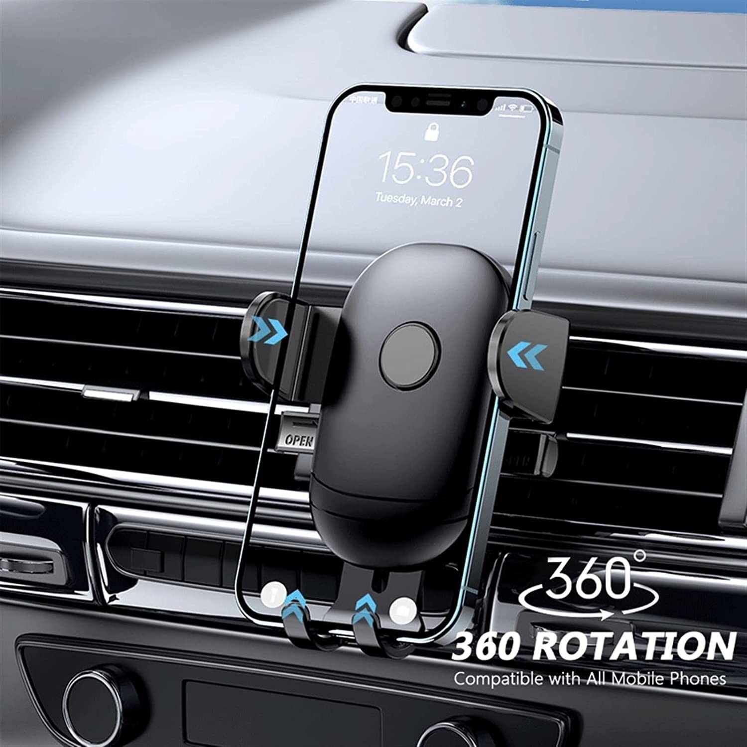 Smartfon Uchwyt Do Samochodu Samochodowa uniwersalna przyssawka Uchwyt samochodowy do telefonu komórkowego Uchwyt wylotu powietrza Konsola środkowa Wylot powietrza Uchwyt samochodowy z nawigacją Wspor