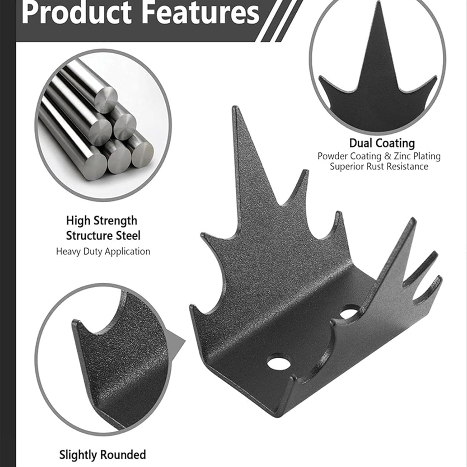 Generic Intruder Deterrent Fence Wall Spikes with Screws Outdoor Anti Climb Spikes Effective Against Small Creatures and Intruders Versatile Use, ECFDFVEMV-RUY040204C