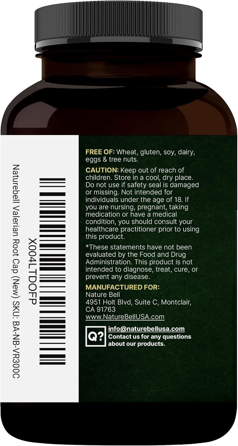 NatureBell Valerian Root for Sleep, 300 Veggie Capsules with Magnesium Glycinate, Chamomile, Passionflower, Lemon Balm, Ashwagandha, & More – Relaxation & Sleep Support Supplement – Melatonin Free - Image 8