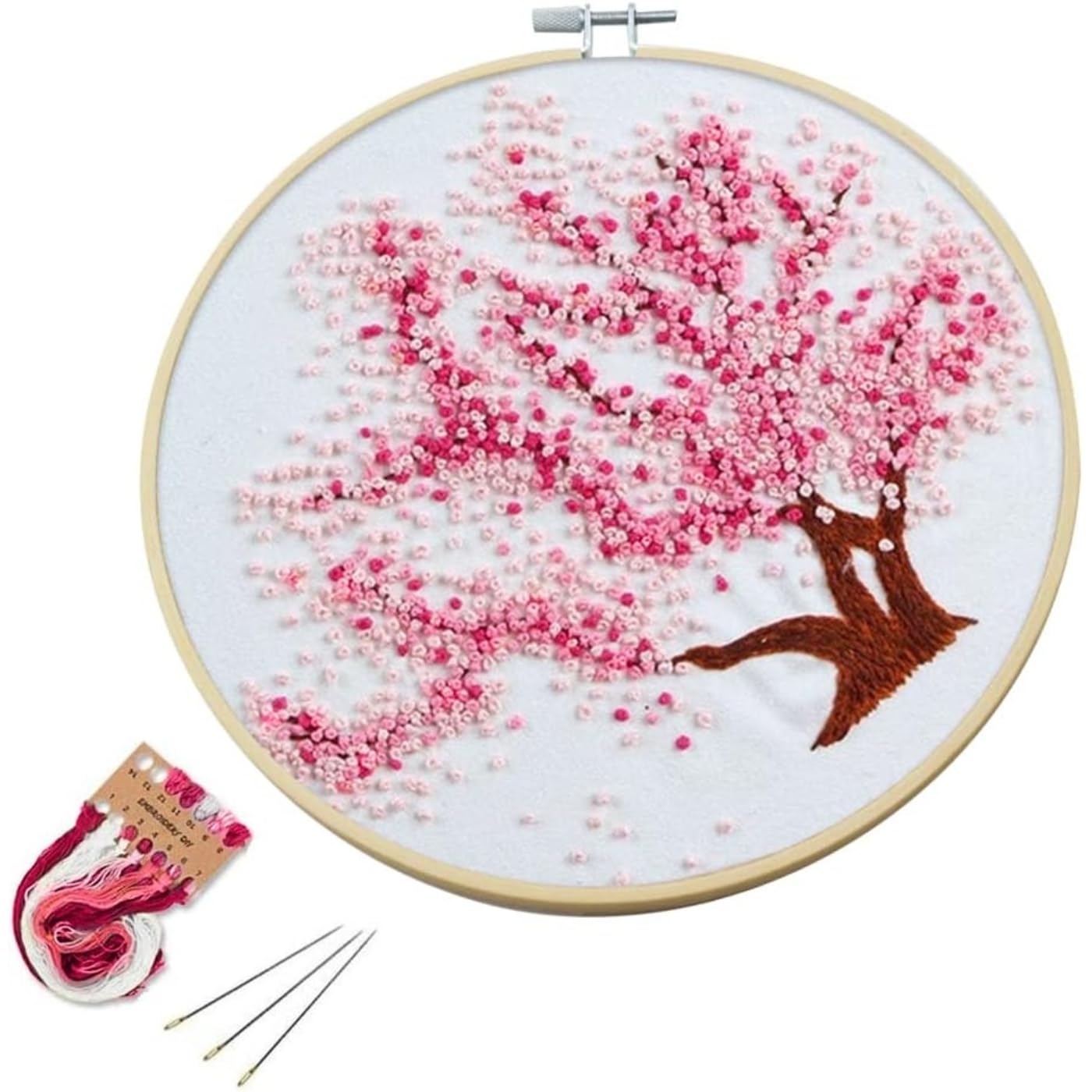 Embroidery Starter Kit: Cherry Blossom Tree DIY -1 Embroidery Starter Kit: Cherry Blossom Tree DIY -1