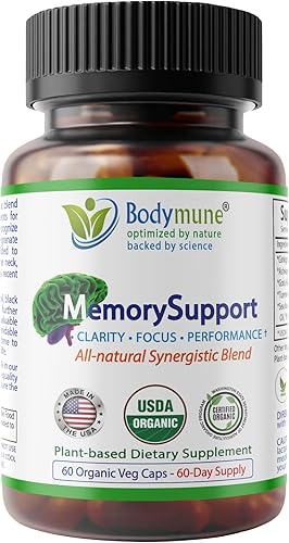 Miniatura 3 de MemorySupport - Fórmula de salud cerebral | Apoya la claridad mental, recuperación y concentración* | Mezcla nootrópica orgánica USDA con ginkgo