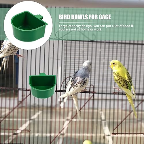 Miniatura 5 de POPETPOP 20 unidades de jaula para pájaros, caja de comida para pájaros, cuenco de plástico para alimentos, comedero para pájaros, jaula para pájaros