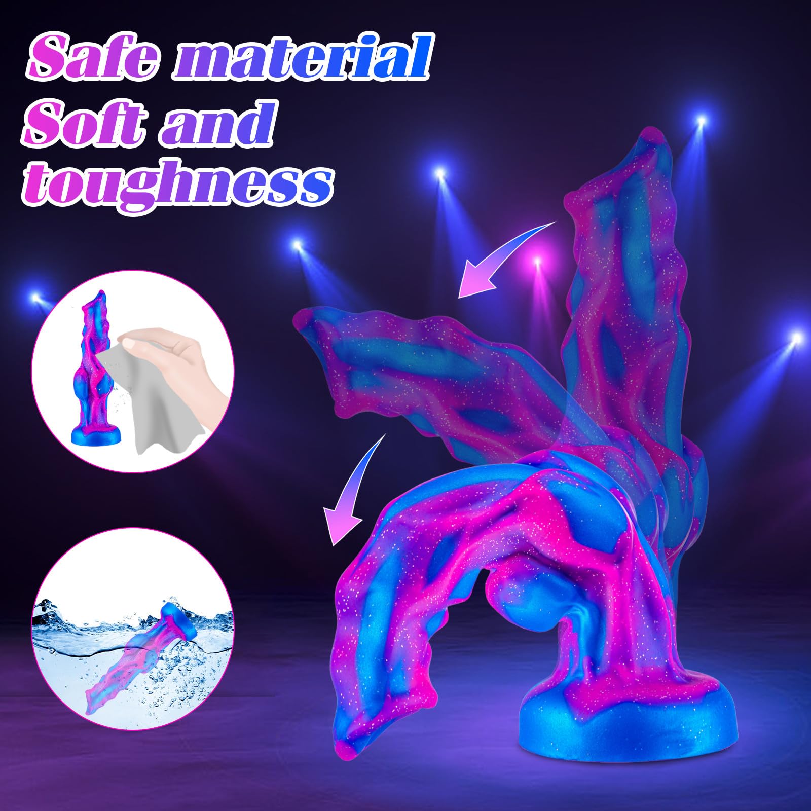 Juguete grande de lobo con dildo de 21.1 cm, grueso y realista, con ventosa exótica, con nudo grueso de silicona, tapón anal de fantasía, dildo grande con ventosa para parejas de hombres y mujeres