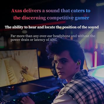 KZ Axas in-Ear Monitor for Gaming IEM with Mic Tuned for FPS 3.5 Jack | Great Sound Separation & Spatiality. Wide Frequency Range. High Transparency. Powerful Bass and Detailed Treble Reproduction