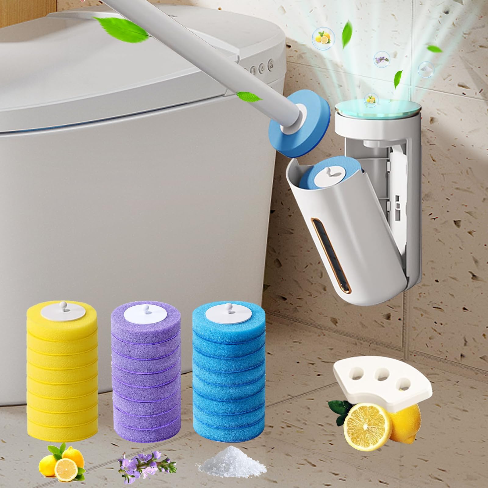 Rexo Disposable Toilet Brush Wand Kit: Effortless & Disposable Bathroom ...