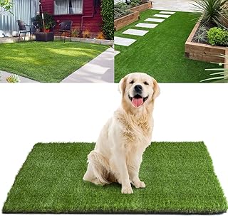 Artificial Grass Turf Outdoor, 1.77" Extra Thick 4FT x 6FT Fake Realistic Pet Poppy Grass Rug Syn...