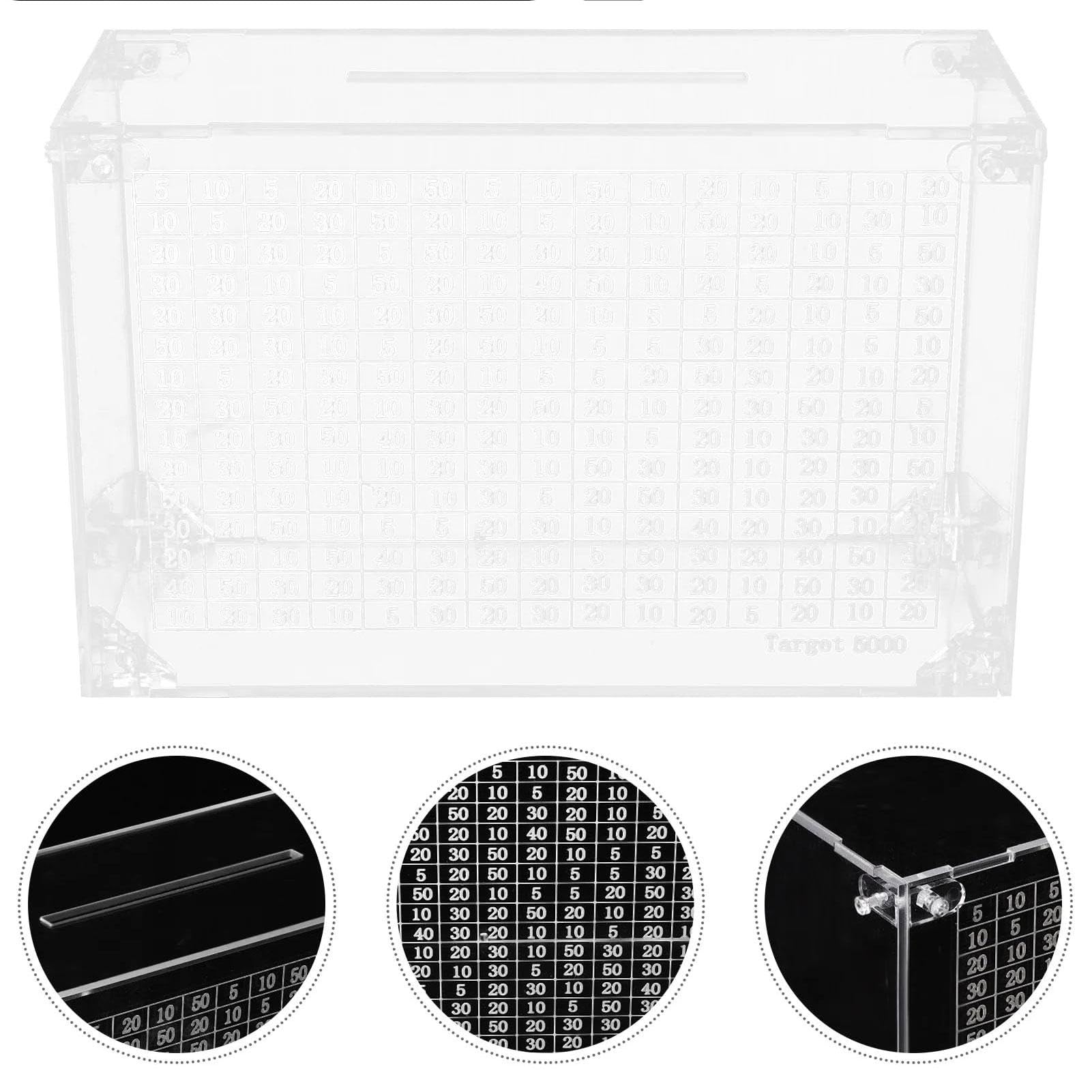 Amazon.co.jp: マネージャーコインキャッシュボックス - コインキャッシュボックス、アクリルマネーセービングボックス -  開かない現金節約ボックス カウンター付き 誕生日 ベビーシャワー 洗礼式 : おもちゃ