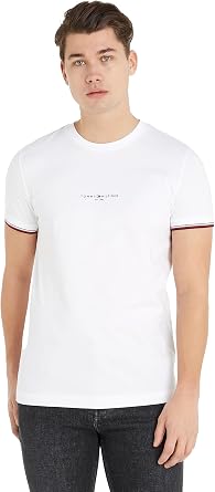 Tommy Hilfiger Men s Short Sleeve Round Neck Logo Tipped T-Shirt