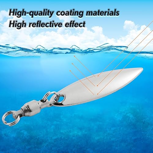 Miniatura 2 de Alwonder - Juego de 10 cuchillas giratorias con rodamientos de bolas giratorias, para hacer señuelos de bajo, señuelos suaves