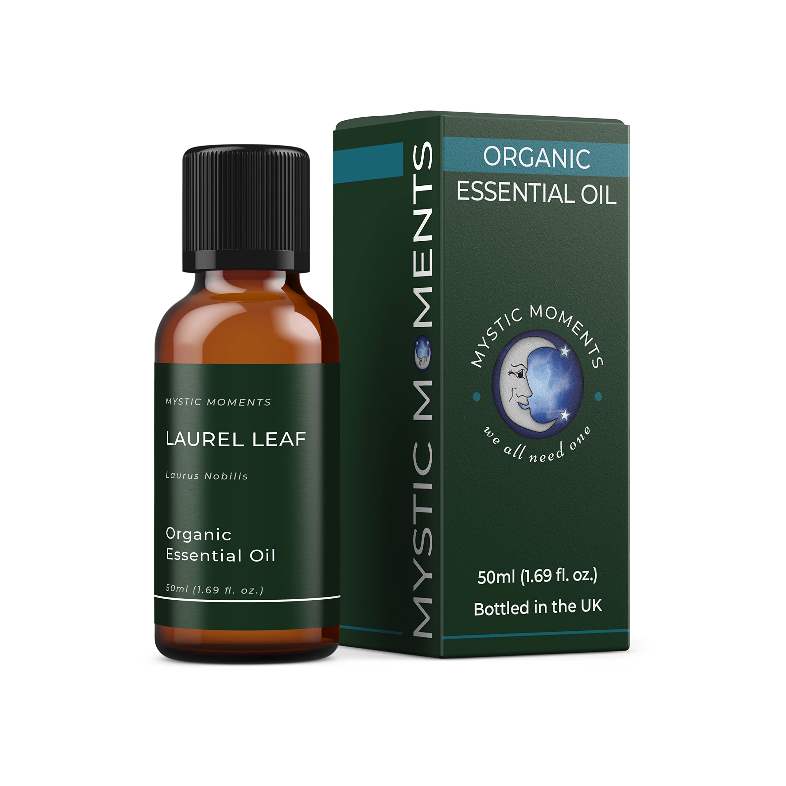 Mystic Moments | Huile essentielle biologique de Feuille de laurier | 50ml | Laurier noble apporte aux diffuseurs, aux mélanges d'huiles et aux formulations parfumées un arôme frais et herbacé et épicé.
