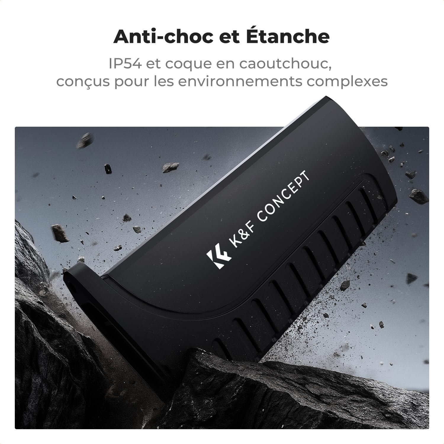 K&F CONCEPT Lecteur de Carte Mémoire USB 3.1 avec Boîtier de Protection – Lecteur SD/Micro SD 4xSD + 6xTF, Adaptateur USB-C Haute Vitesse, Compatible Caméra, Drone, Smartphone et PC