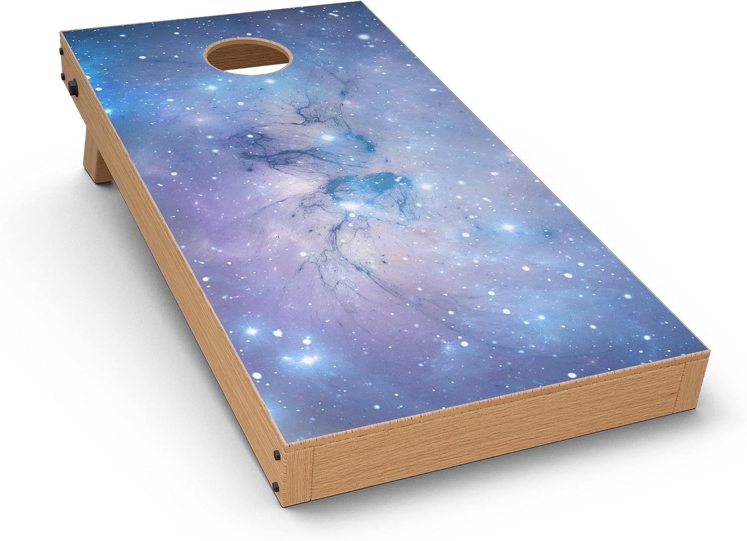 DesignSkinz - Decorative and Protective Scratch Resistant Skin Vinyl Wrap Kit for Cornhole Boards - Blue & Purple Mixed Universe