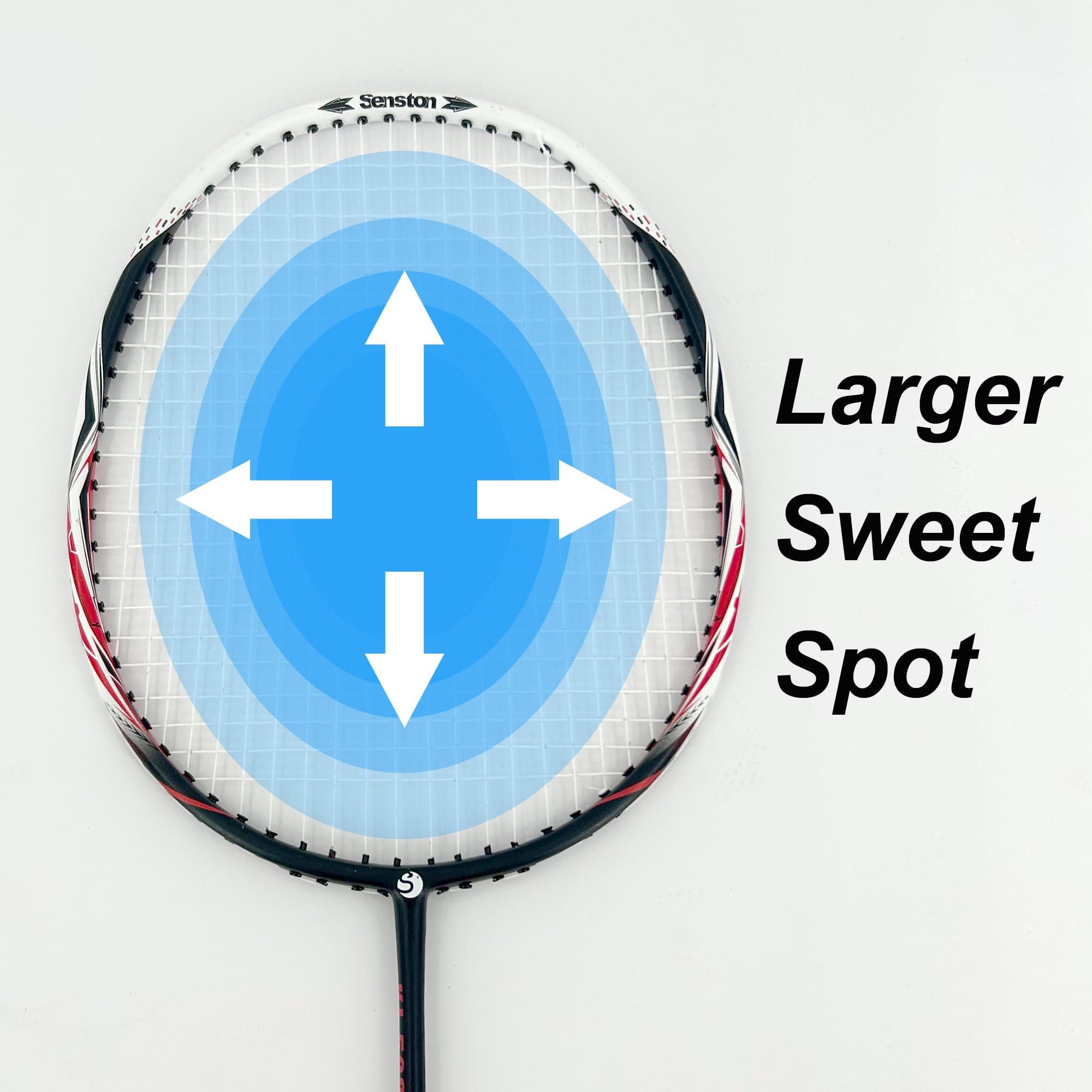 Senston Racchette Badminton in Fibra di Carbonio per Allenamento, Badminton Set con Borsa e 6 Volani in Nylon