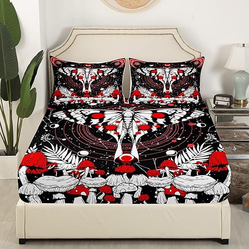 Miniatura 75 de Erosebridal Sábanas rústicas de oso para decoración de cabaña, camping, sábana bajera ajustable de ciervos de caza para cabaña, juego de ropa