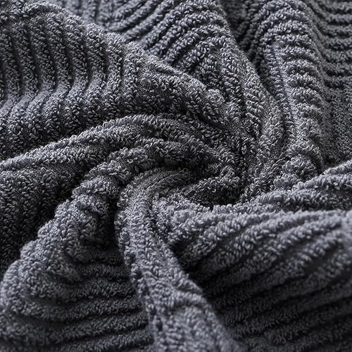 Miniatura 8 de sense gnosis Juego de 2 toallas de mano de chocolate de alta calidad, 100% algodón, tejido a rayas, ultra suave, altamente absorbente, para baño, 13