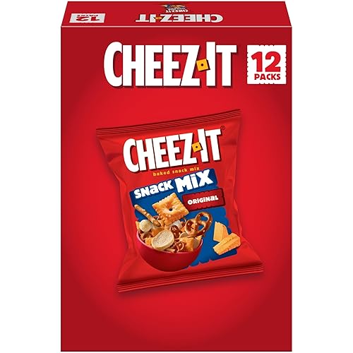 Cheez-It Snack Mix, Office and Kids Snacks, Classic, 9oz Box (12 Packs)