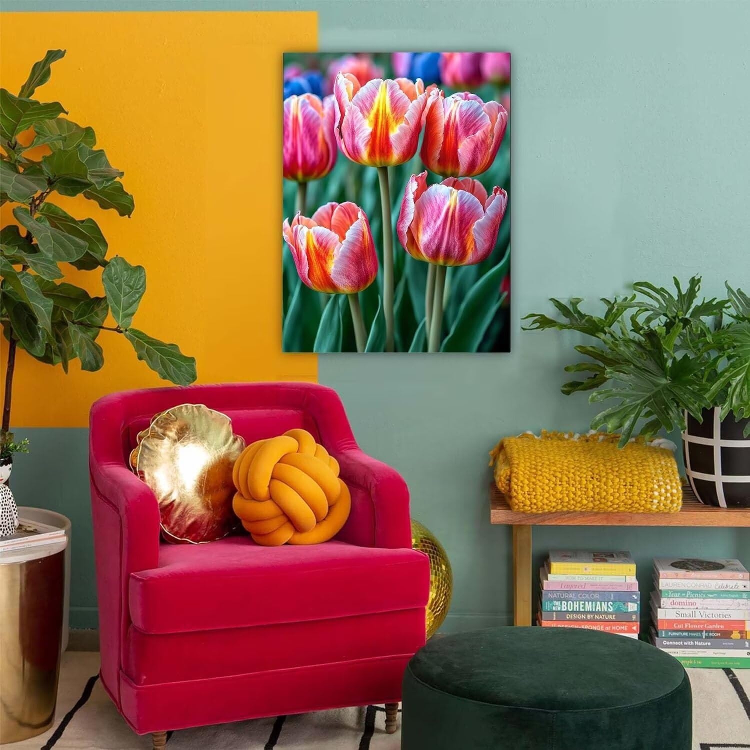 Amazon.co.jp: チューリップの花 ペイントバイナンバー 大人子供用 DIY