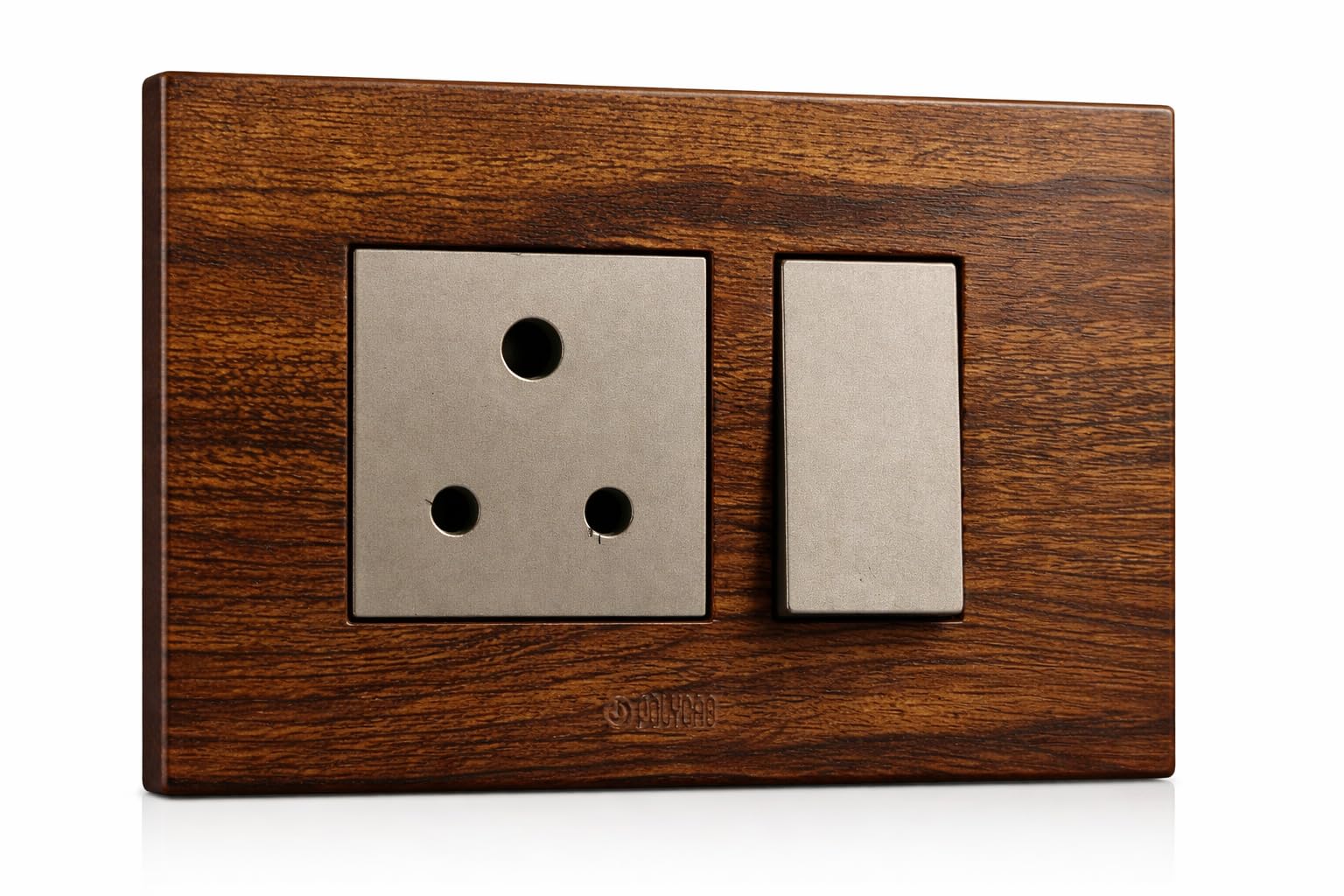 Mahi Electrical Wall Switch with Red Indicator Light, Chrome Finish, 32 Amp, Polycarbonate, Flush Mount, 12.6 x 10.5 cm, Single Socket with Switch (Cape Cod)-image-33