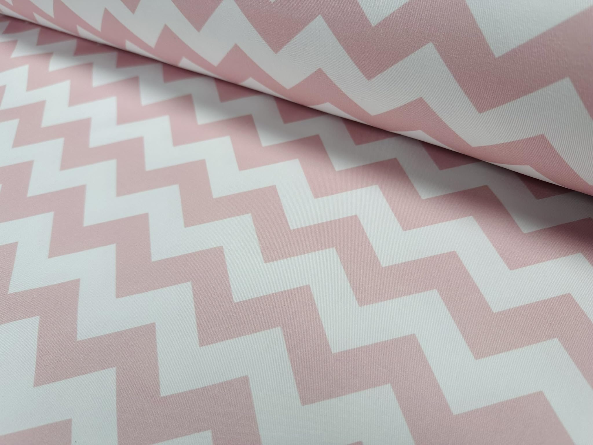 Tissu en coton motif chevrons zigzag géométrique pour rideaux, coussins, loisirs créatifs, décoration d'intérieur, 290 cm, extra large, vendu au mètre, rose