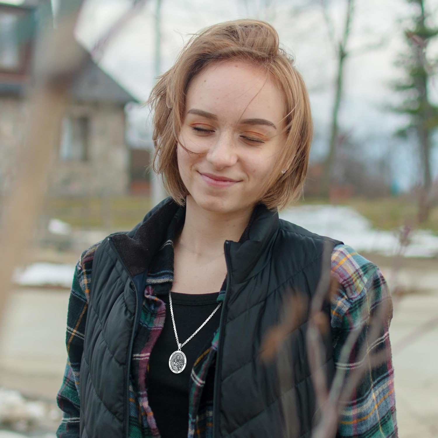 Saint Necklace S925 Sterling Silver Patron St Amulet Medal Protection Pendant Jewelry for Men Women - Image 6