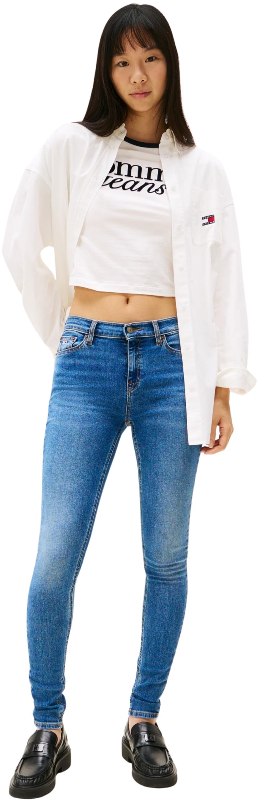 Tommy Jeans Damen Jeans Hose Nora Skinny Mid Rise