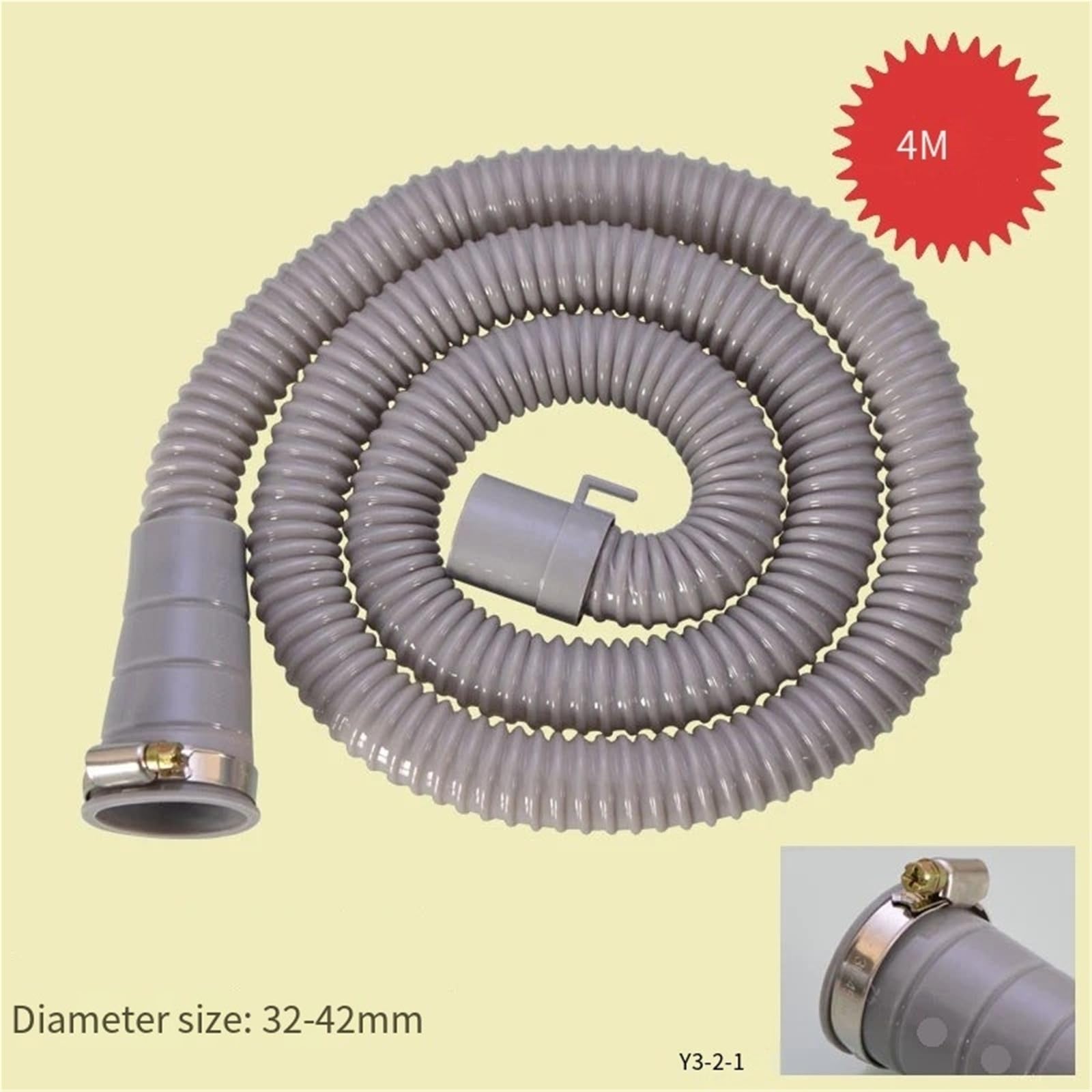 Ablaufschlauch-Verlängerung für Waschmaschine, für Waschbecken, flexibel