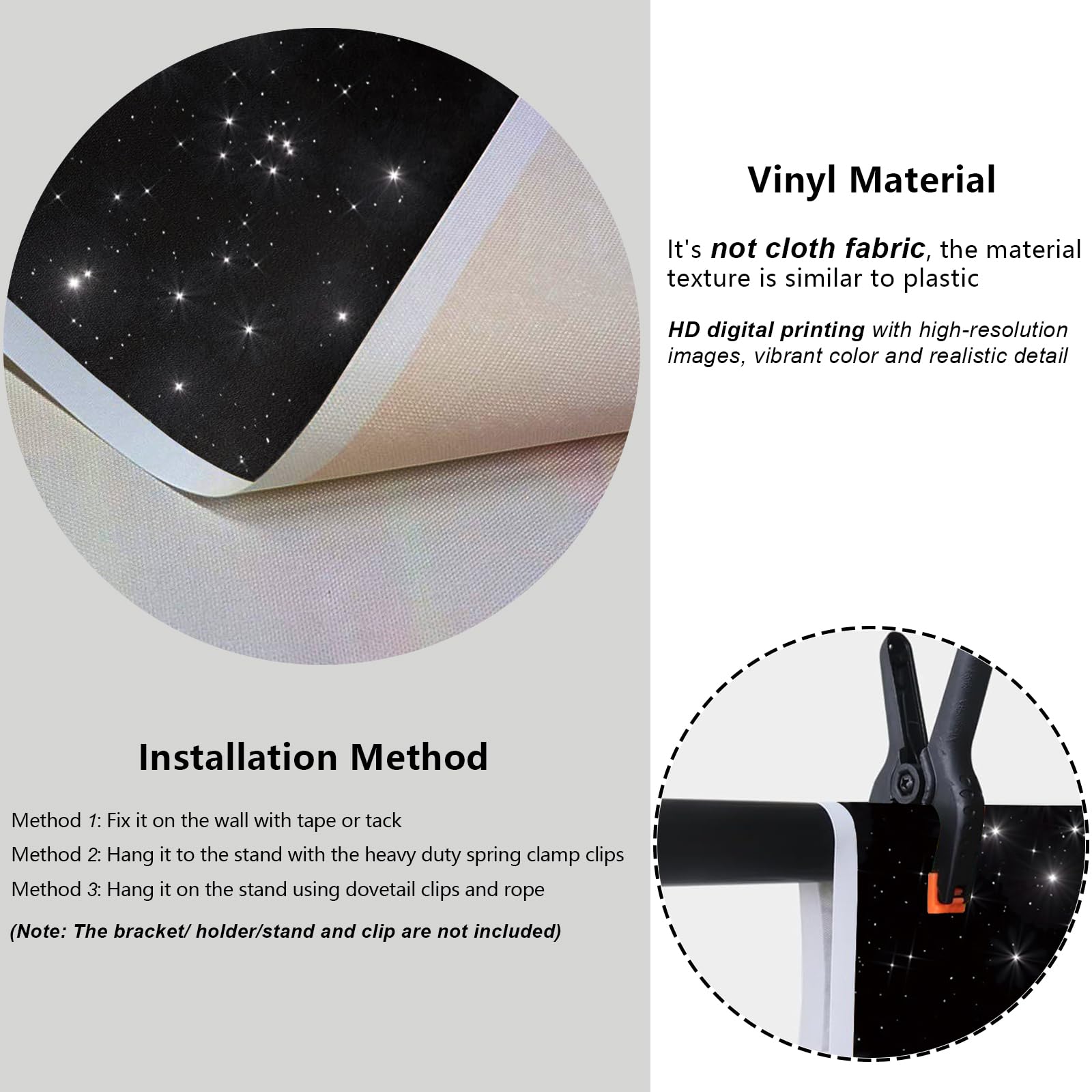 YongFoto Night Sky Stars Backdrop 10x8ft Universe Space Starry Galaxy Stars Photography Background Birthday Wedding Baby Shower Party Banner Decorations Photo Studio Booth Props Portrait Photoshoot