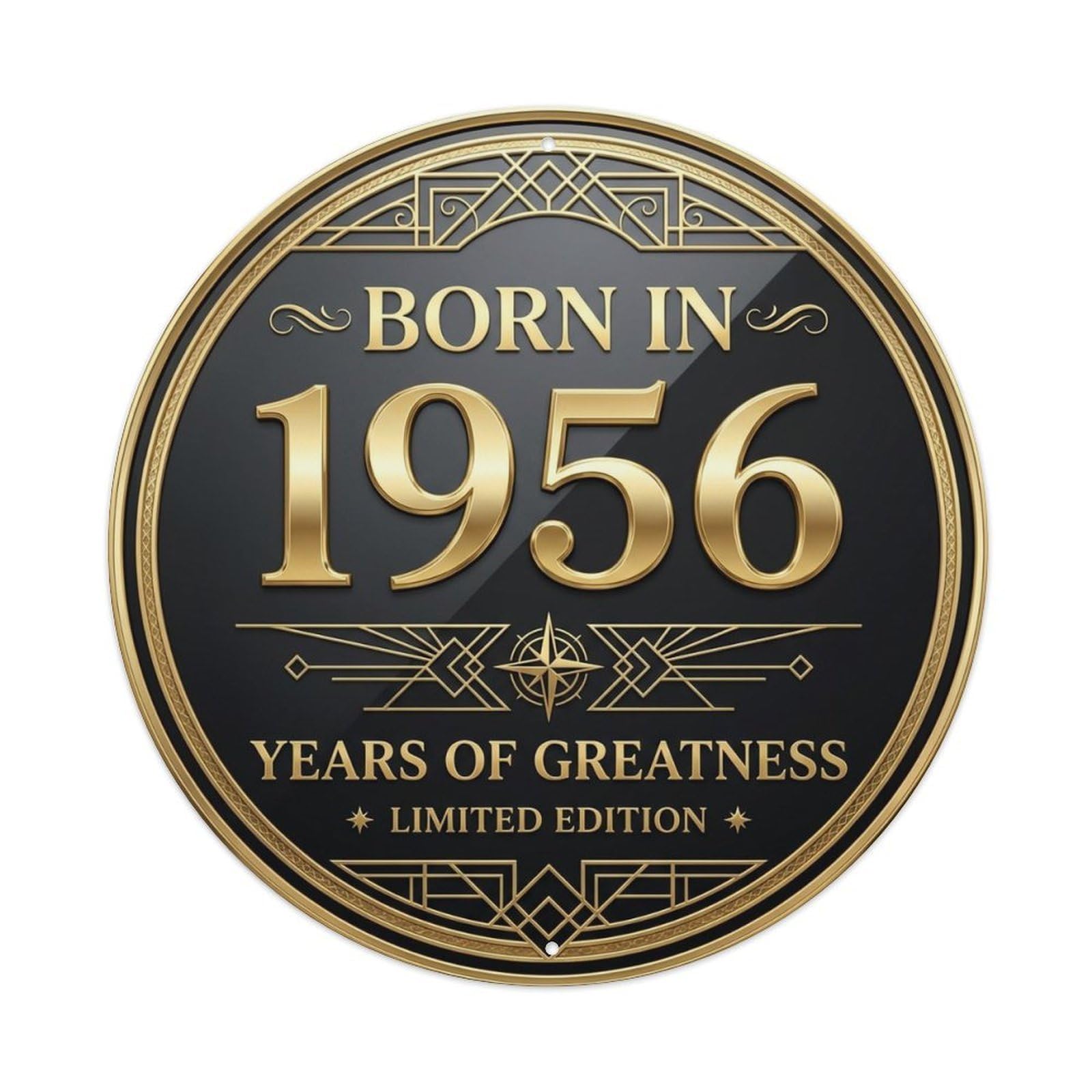Born In 1956 Years Of Greatness Year-Themed Birthday Gift Vintage Metal Tin Sign