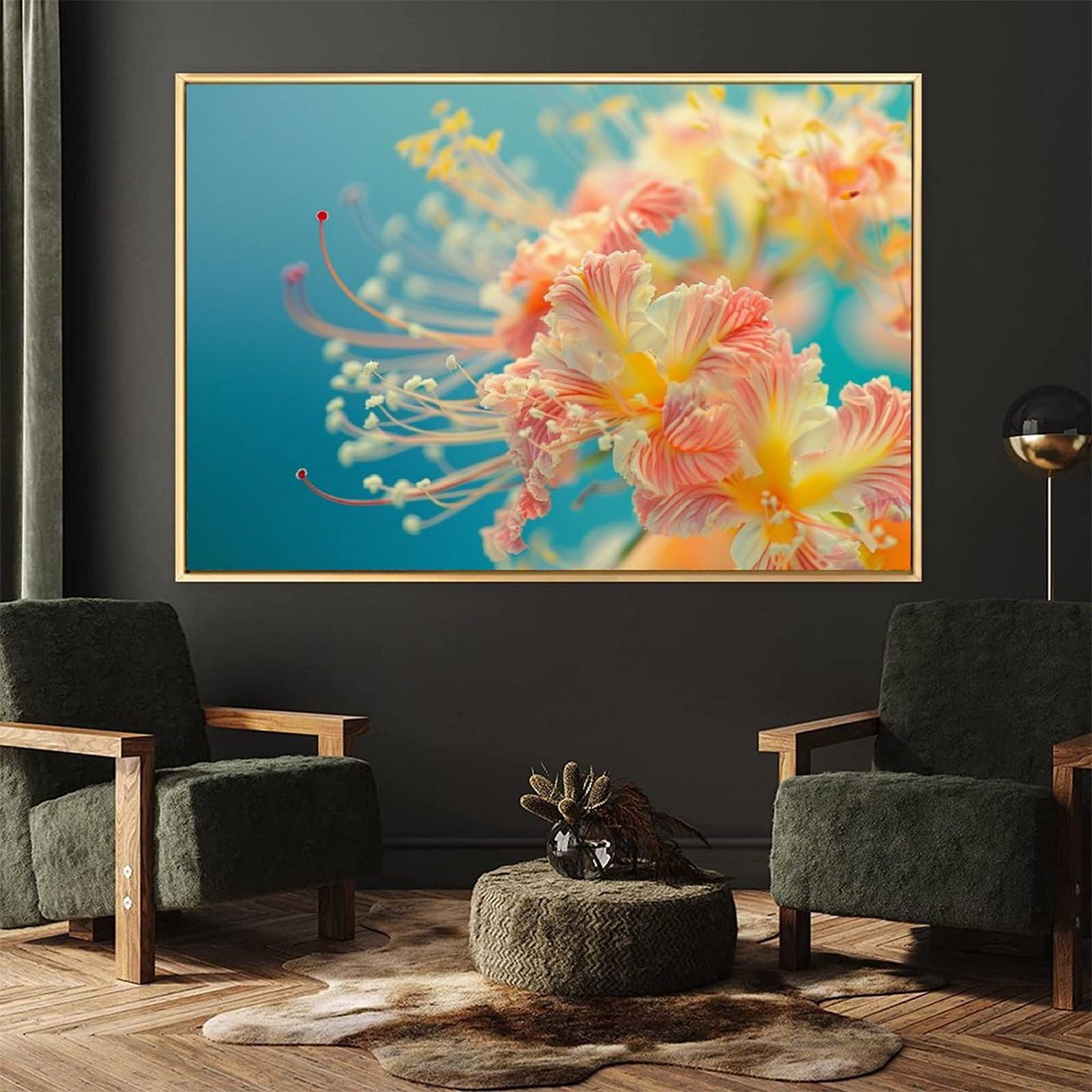 Amazon.co.jp: 絵画 ハワイの熱帯の花インテリア 絵画 魅力的な花