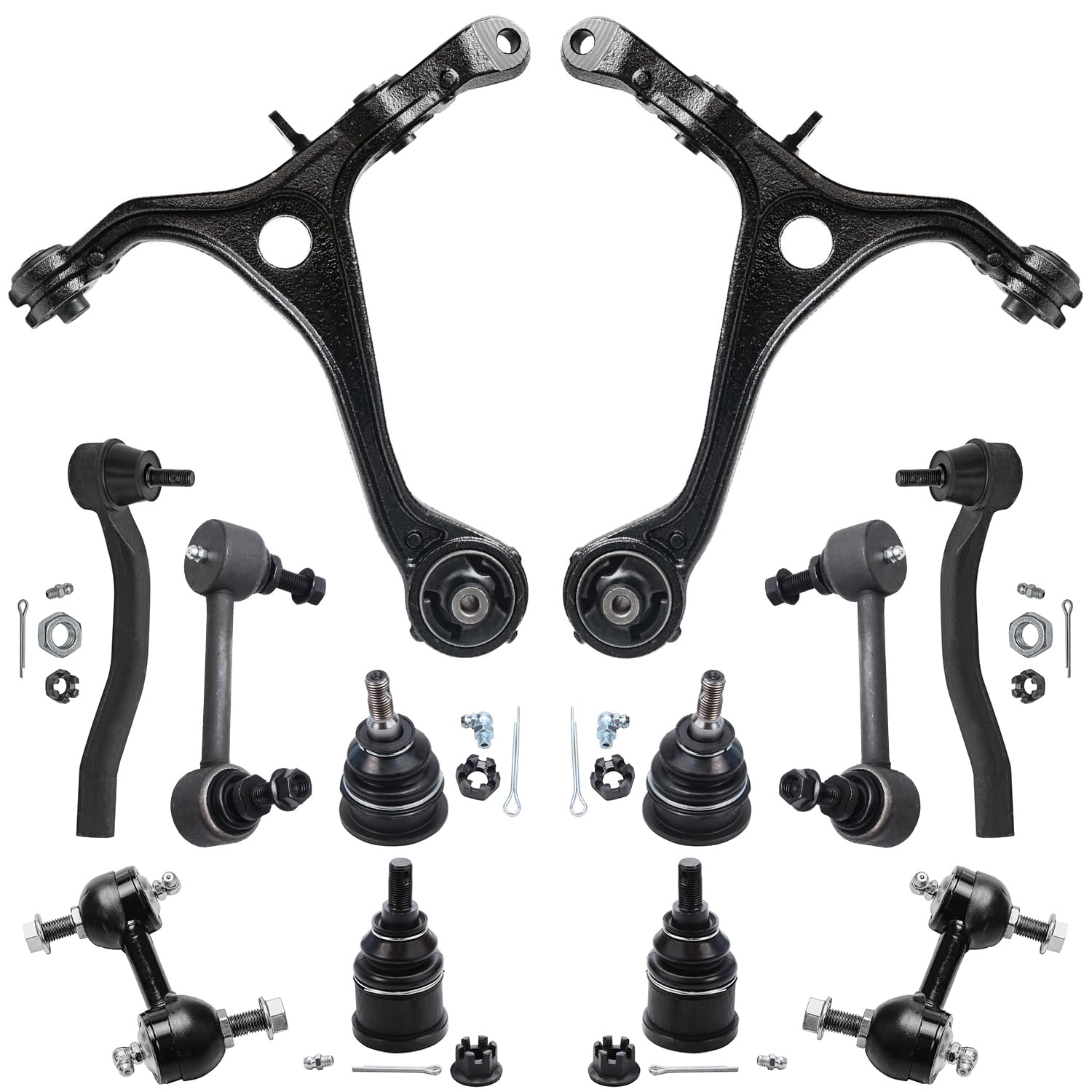 Detroit Axle - 12pc Front End Suspension Kit for 2003-2007 Honda Accord