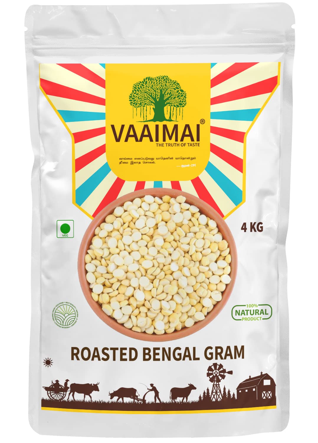 VAAIMAI Roasted Bengal Gram|Chutney Dal|Pottukadalai|Chana|Putnalu Pappu, 4kg (B09SDP7NGR) Amazon Price History, Amazon Price Tracker
