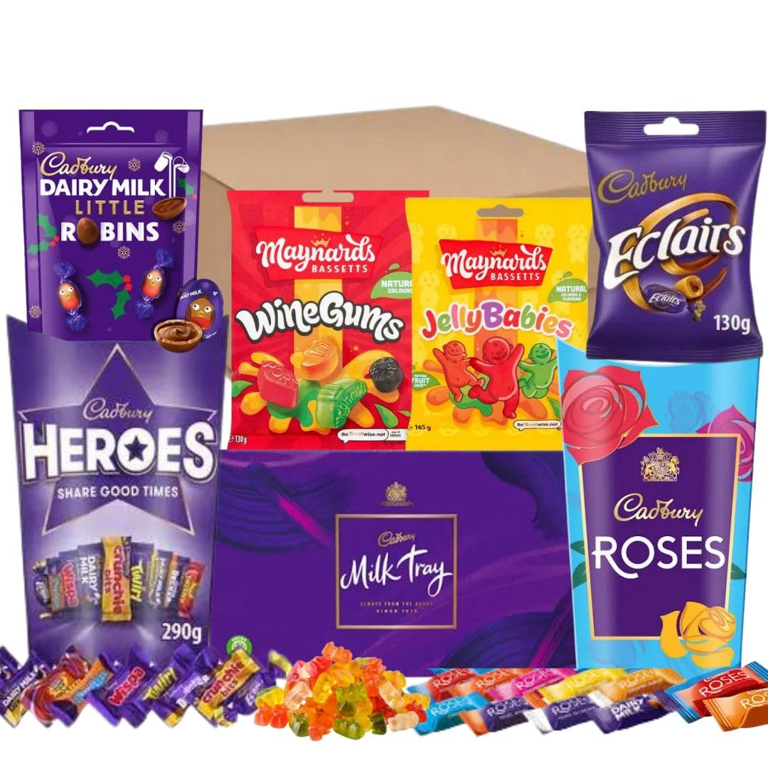 Amamitrade Sticker Made For Easter Chocolate Hamper - Includes Gummy Sweets - Easter, Family Sharing Hamper - Chocolate Gift For Adults and Kids