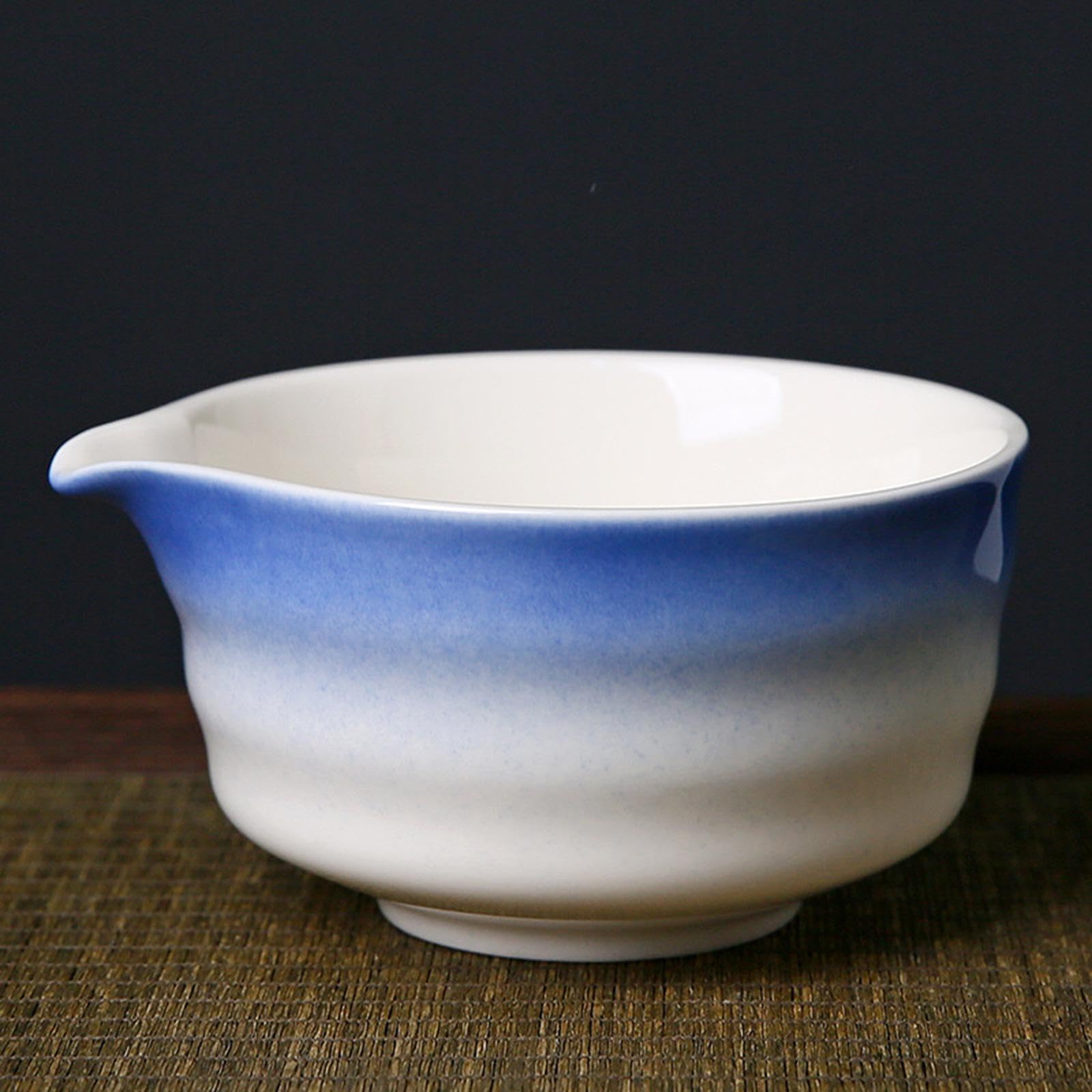MERIGLARE Matcha Schale, Handgefertigte Chawan Zum Aufschlagen von Matcha, 450 Ml, Japanische Grüntee Tasse, Matcha Rührschüssel für Teeliebhaber in Der Familie, Blau