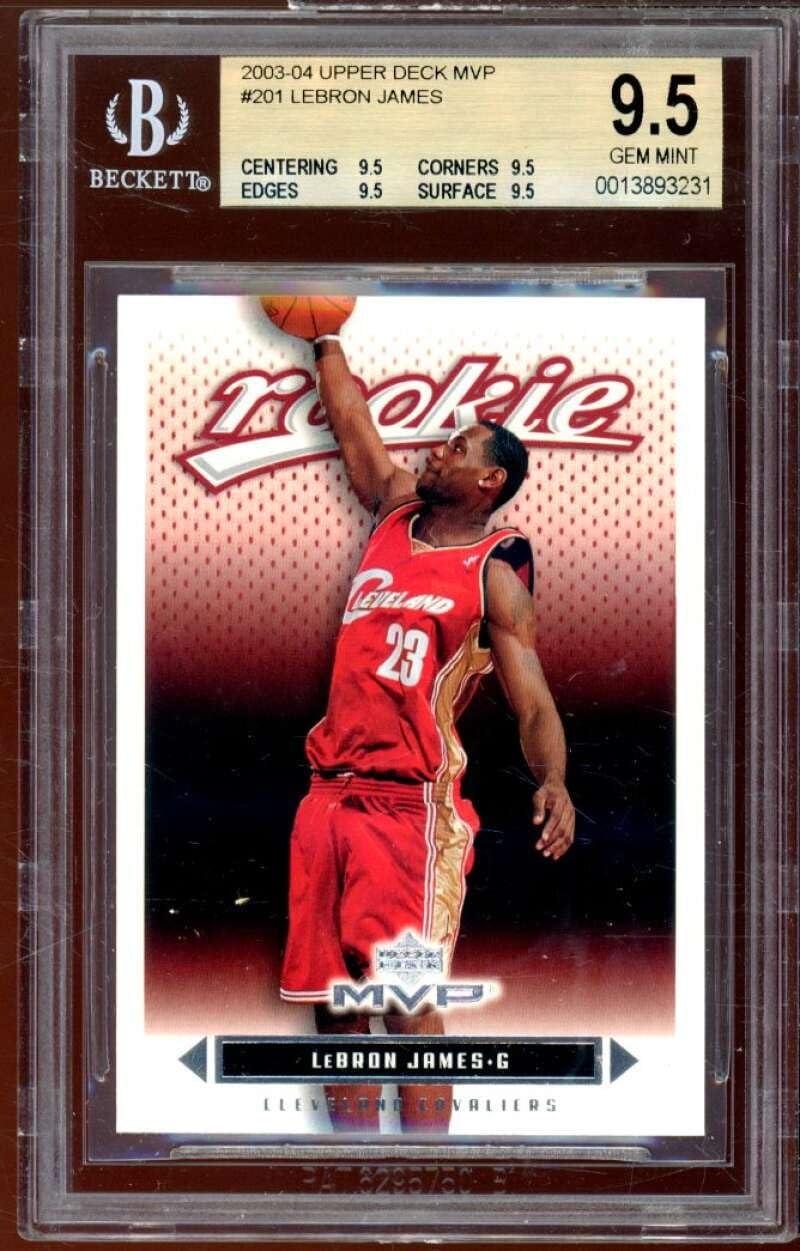 Amazon.com: LeBron James Rookie Card 2003-04 Upper Deck MVP #201
