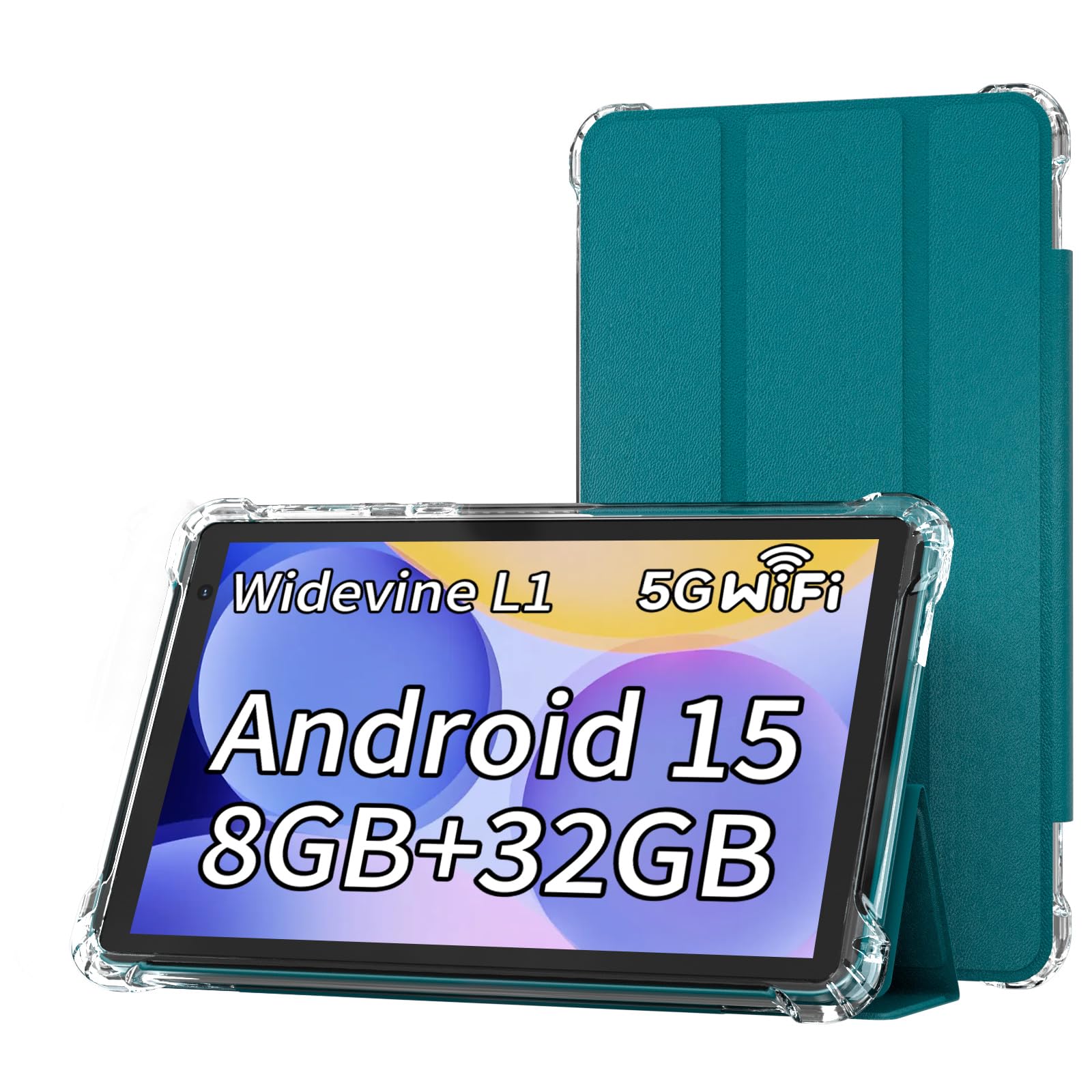 BYANDBY Android 15.0 7" Tablet Tablet, 8GB + 32GB ROM (1TB Expansion), Quad-Core, WiFi, GMS, Dual Camera, Educational, Gaming (Green)-image-17