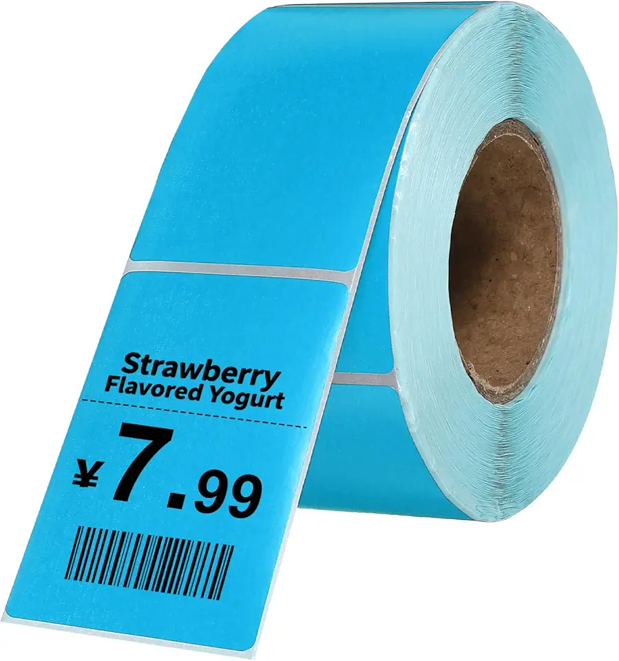 PATIKIL 500 etiquetas térmicas, etiquetas de impressora térmica de 4 x 6 cm, etiquetas autoadesivas, rolo de papel retangular, pequeno para impressora, etiqueta de envio, endereço de código de barras