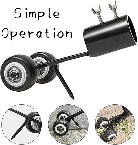 Miniatura 6 de FBDCYIA Extractor de malezas desmontable, herramientas de deshierbe de hendiduras con ruedas, herramienta desmontable de jardín de mango largo,