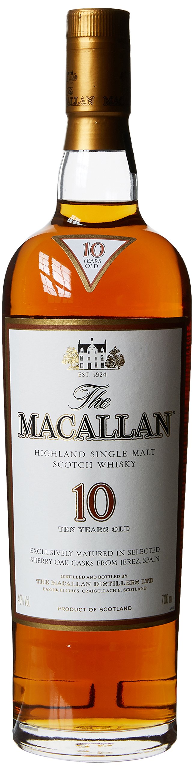 Macallan 10 Year Old Sherry Oak Highland Single Malt Whisky, 70 cl
